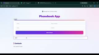 Phonebook app - Working Demo | FastAPI , Pagination & Ngrok