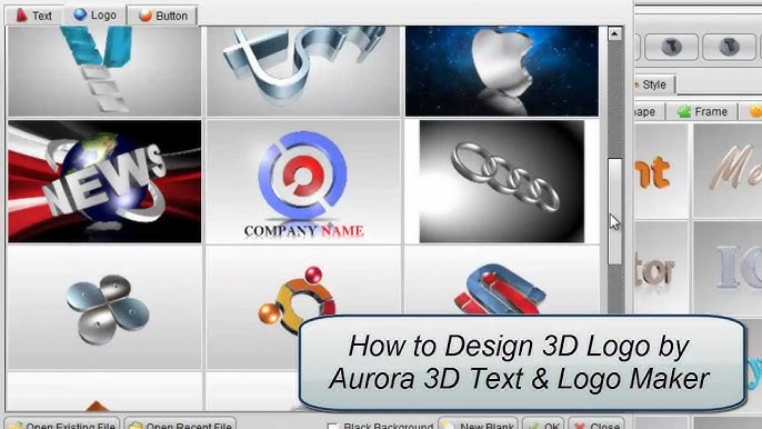 3d gif animation with aurora 3d Text & Logo Maker 