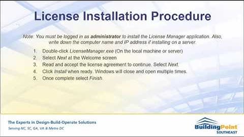 Installing the License Manager for Trimble Field Points
