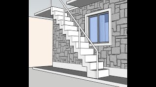 HOW TO MAKE SIMPLE STAIRCASE in 3D SketchUp - Best tutorial for Beginners