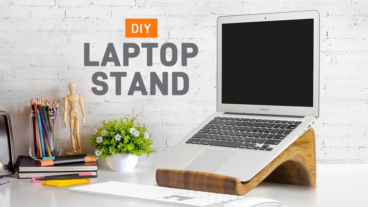 Laptop Stand - Wooden MacBook computer stand