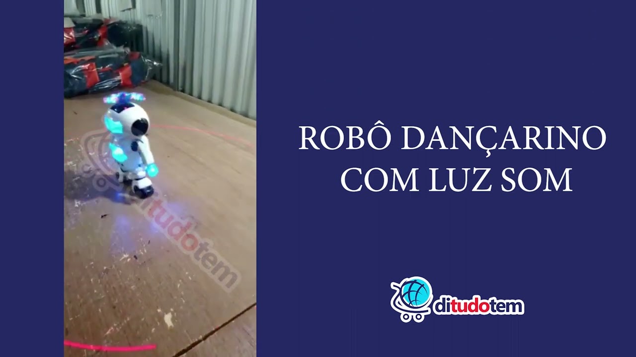 Mini Robô Cóptero Dançante Com Hélice Luzes E Sons Movimentos Giratórios  360º Com Música Presente Meninos e Meninas Crianças Cor Branca LINHA  PREMIUM SYANG