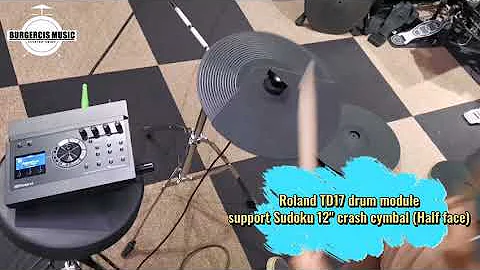 Roland TD17 module support 12" electronic half face crash cymbal