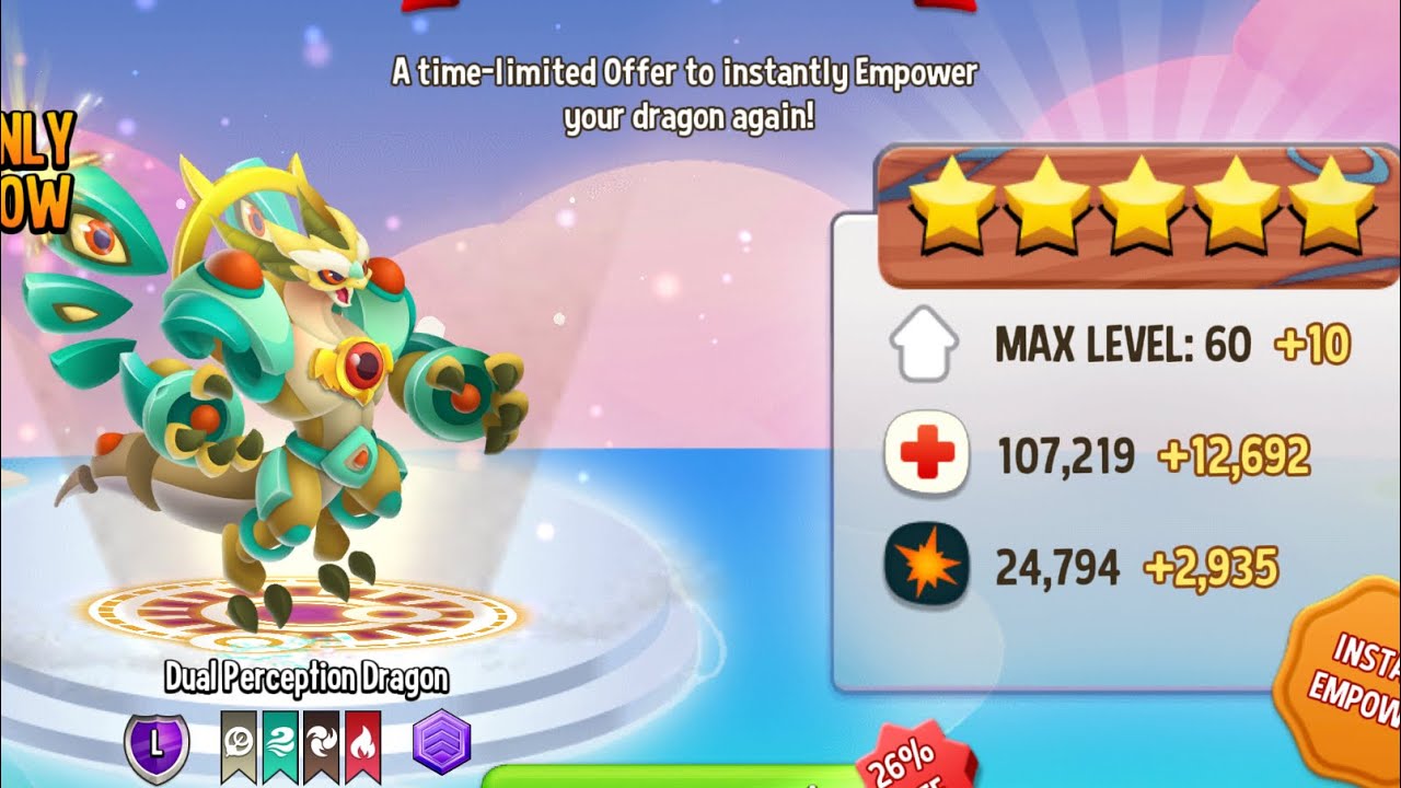 DUAL PERCEPTION DRAGON 5 🌟 Lv 70 Sinful Kết Hợp Với Priderfull | DRAGON CITY