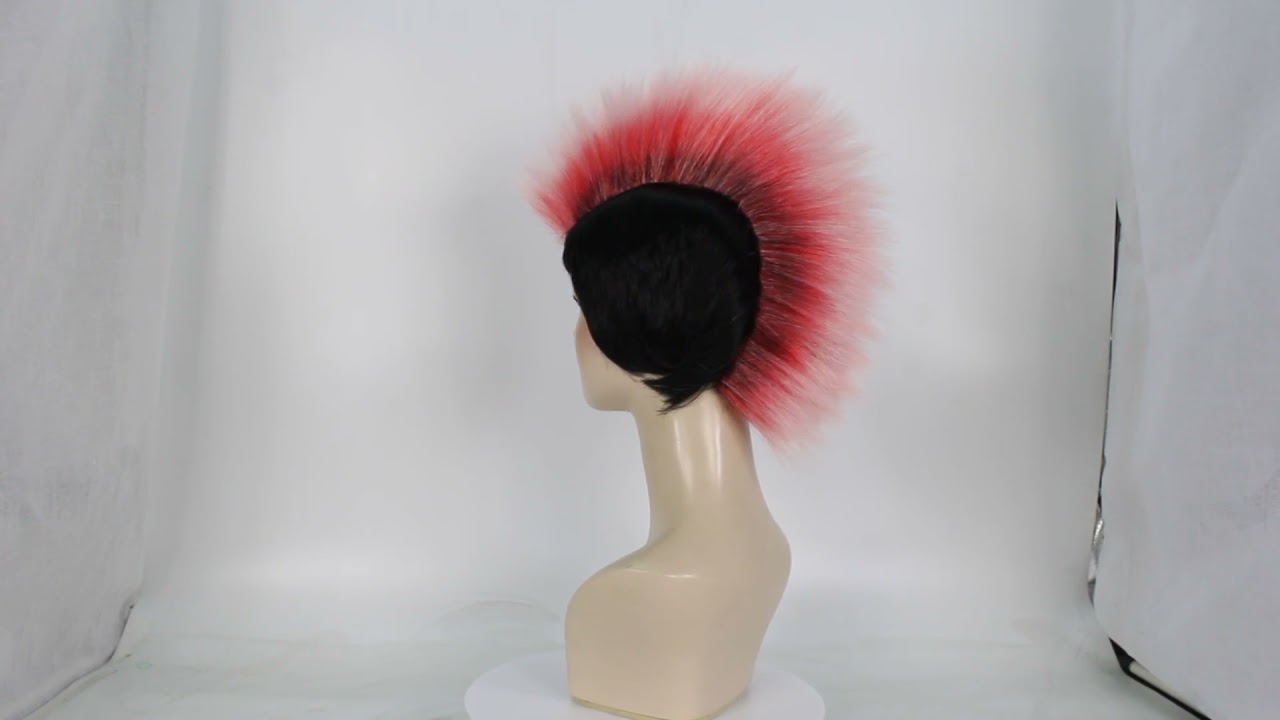 Barb Mohawk | Troll Rock Star Full Pink Mohawk Wig | Premium Halloween Wig