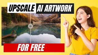 วิธี Upscale รูปภาพ AI Artwork image for print on demand for FREE