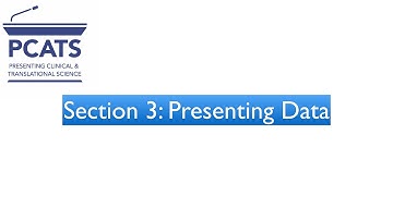 Presenting Clinical and Translational Science (PCATS) Part 3: Presenting Data