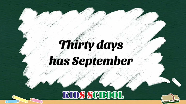 Thirty days has September | Rhyme | Kids School