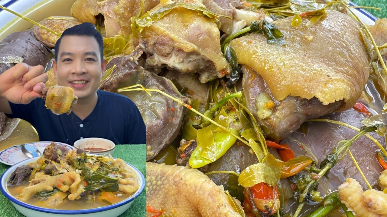 ต้มใส่ใบขามอ่อนเปื่อยๆพอดีซด แจ่วพริกป่น แซ่บคักจนแคงถ้วยซด