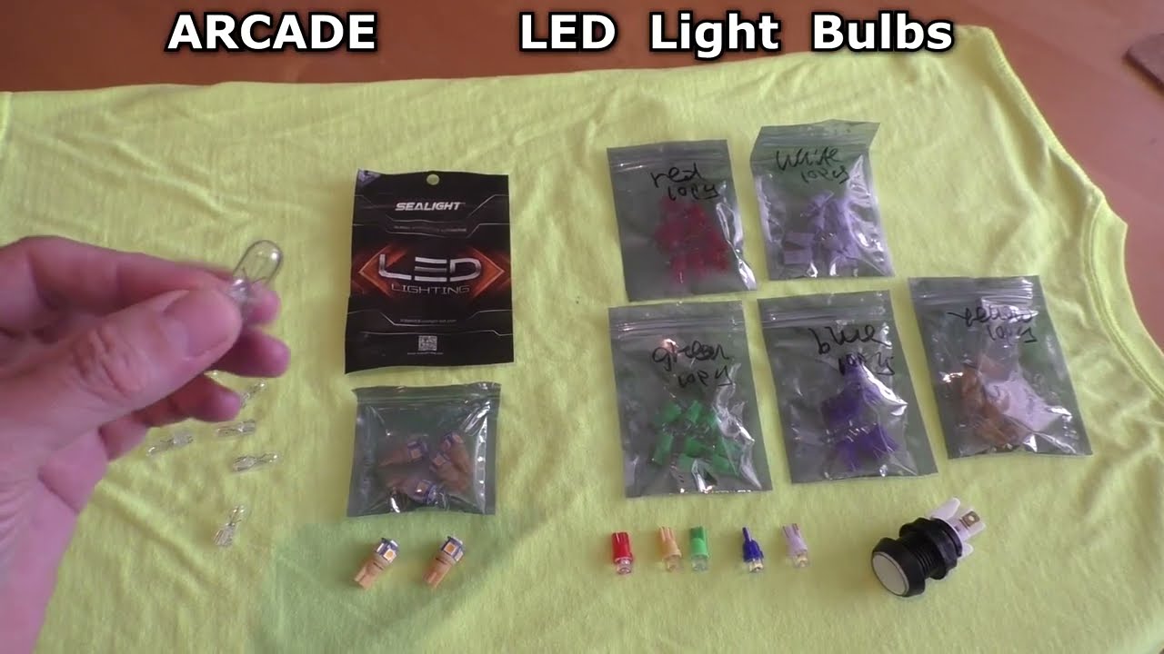 LED Bulb for Coin Door Light in Arcade or Pinball Machine 161 194 168 12 Volt