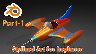 Blender Beginner Tutorial | How to make Stylized Jet in blender 2.91 | Part -1