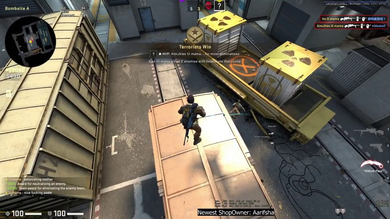 Sweaty 1v2 Wingman HvH de_train NeverLose.abc