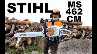 Stihl MS 462 C-M chainsaw IN the yard