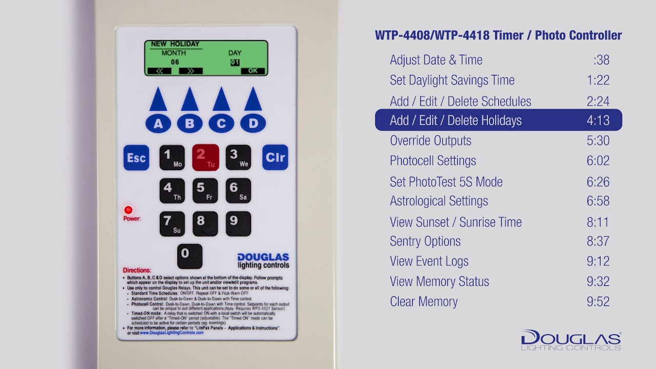 Douglas Lighting Controls Wtp 4408 | Shelly Lighting