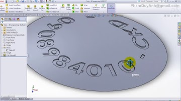 CKD learn - SolidWorks SolidCAM tutorial 3D text engraving on sphere surface