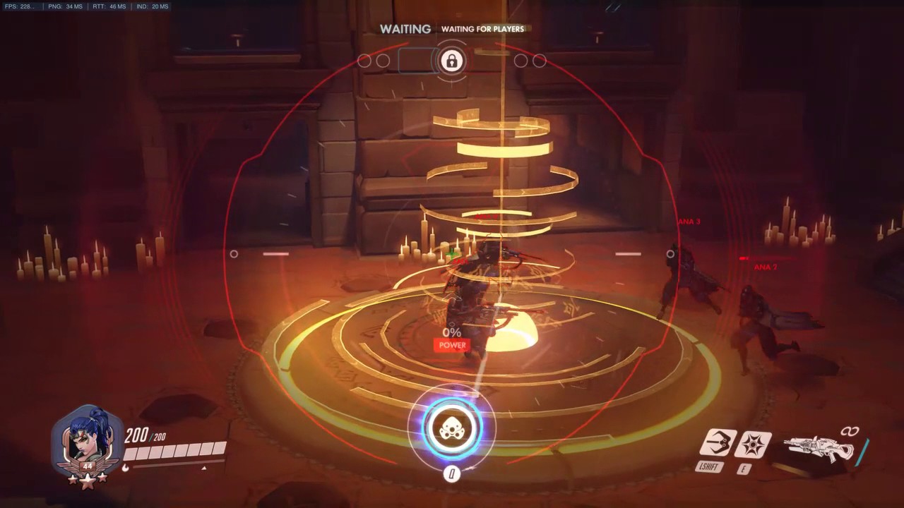 Overwatch - Ana bots training - example clearing the point