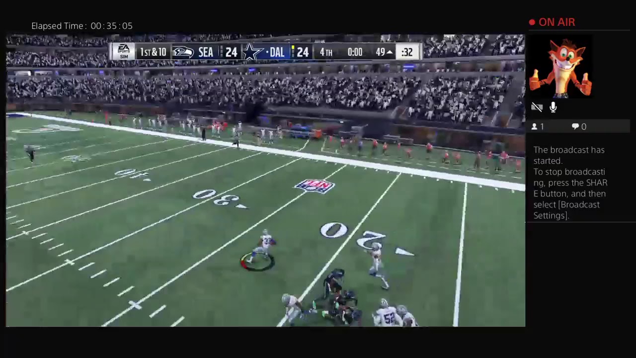 Dallas vs seahawks online franchise YouTube