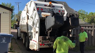 3 Man Crew New Way Rear Loader Garbage Truck on Euro Carts