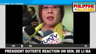 President Duterte VS Sen  Leila De Lima NO TO DEATH PENALTY