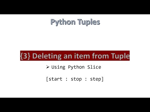 {3} Deleting an item from Tuple || Python [ Hindi ]
