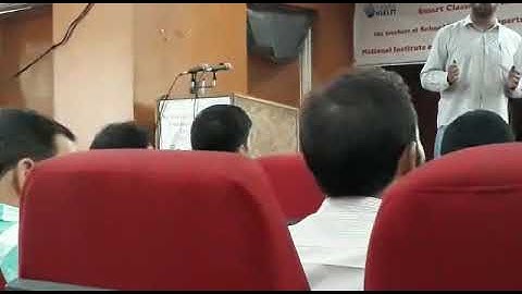 Hilal Ahmad Lone kangan Ganderbal Kahmir  Delivering lecture to teachers at NIELIT Srinagar