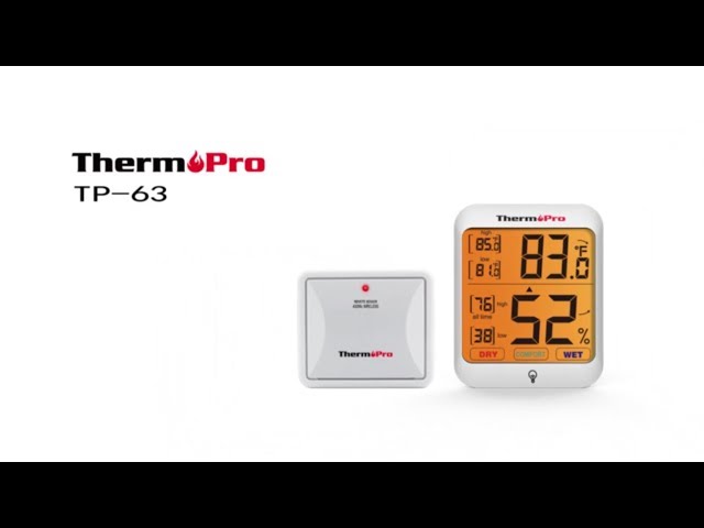 ThermoPro TP63B Wireless Indoor and Outdoor Temperature Humidity Monitor  Setup Video 