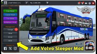 How To Add Sleeper Volvo Bus Mod For Bussid In Bus Simulator Indonesia   New Model Volvo Mod screenshot 4