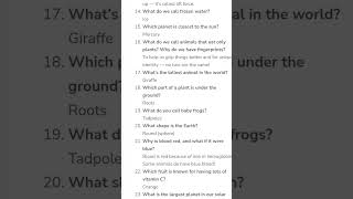 Science (questions  answers)