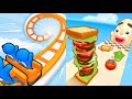 Runner Coaster 🆚 Sandwich Runner I Android New Update (ios Android) Gameplay