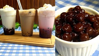 How to make Boba pearls at home without tapioca starch / easy boba recipe / 3easy boba drinks