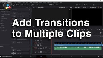 How to Add Transitions to Multiple Clips at Once in DaVinci resolve