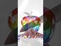Crystal Apple 🍎 + Crystal Donut 🍩 Cutting ASMR | Satisfying Glass Crunch &amp; Rainbow Crystal Slice