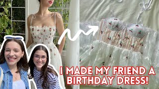 I Recreated a Teuta Matoshi Dress For My Friend's Birthday! Cherry Inspired Tea Dress DIY