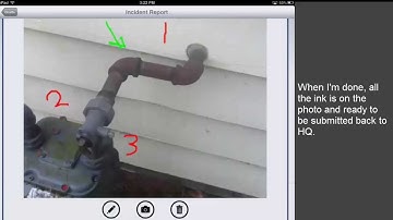 Incident report form demo with photo capture and ink annotation