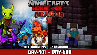 I Survive 500 Days in DRAGON vs VIKINGS (RELEASED HEROBRINE हिंदी)