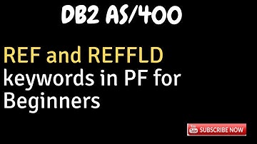 REF and REFFLD keywords in PF in AS400 | field reference file in as400 | reference file in as400