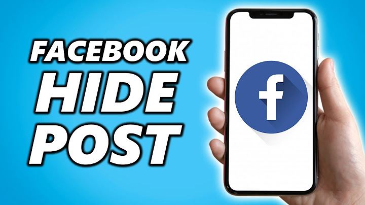 How to hide post from someone on facebook