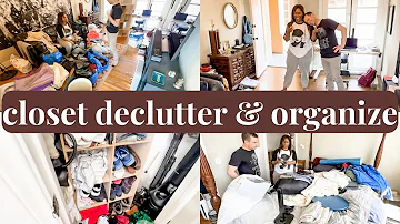 DOUBLE CLOSET CLEAN OUT FOR THIS BACHELOR!🥳🏡✨🤠declutter with friends