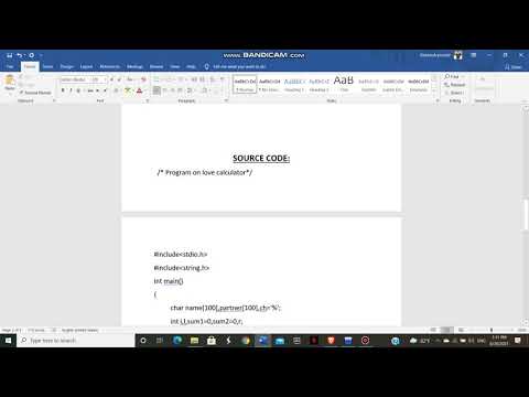 17. Love Calculator Using C
