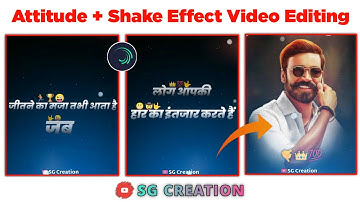 Attitude Status Editing In Hindi || Alight Motion Video Editing || SG CREATION