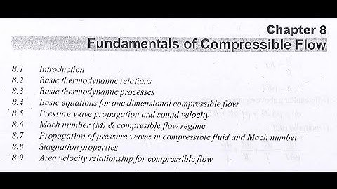 Area Velocity relationship for compressible flow Lecture 9