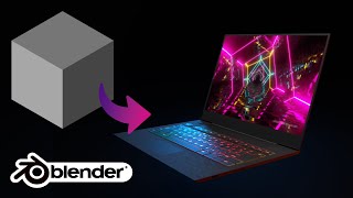 Making a Gaming Laptop in Blender Time Lapse