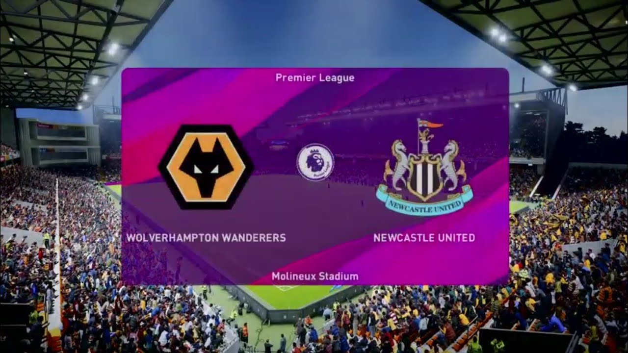 Wolves vs Newcastle | PES 20 Premier Leage Live Gameplay - YouTube