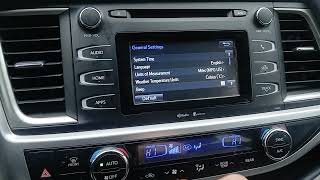 How to Change Fahrenheit to Celsius in a Toyota Highlander (2014–2019) | Temperature Settings Guide