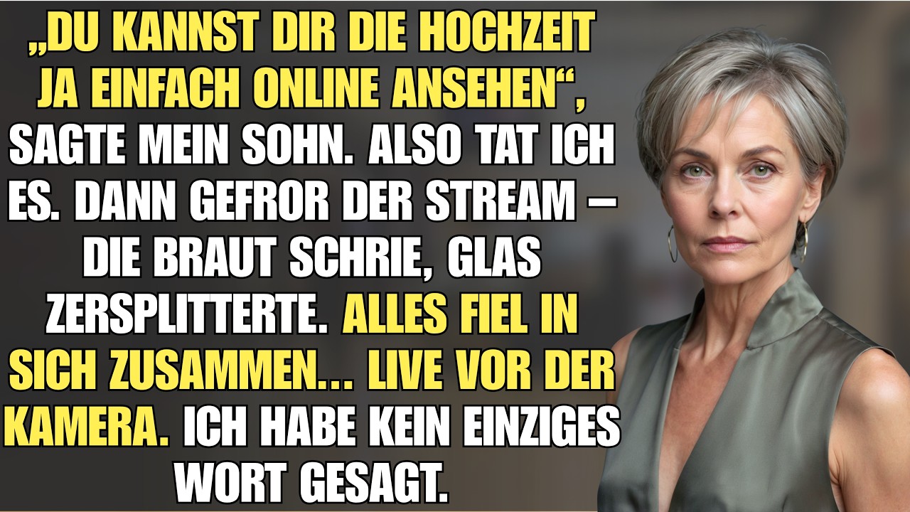 „Du kannst dir die Hochzeit ja einfach online ansehen“, sagte mein Sohn, ohne von seiner Kaffeetasse aufzublicken. Seine Verlobte hatte ihm die Worte diktiert – für ihren durchkomponierten...