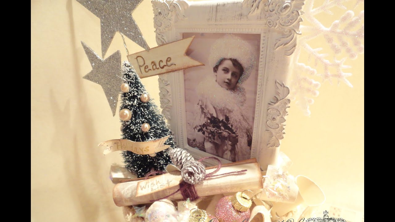 Shabby chic Christmas Can Project 2014 lace bodysuit