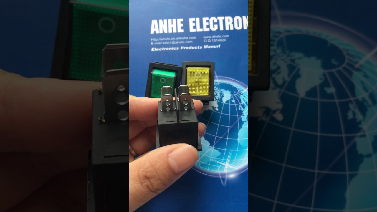 4-Pin Illuminated Red Rocker Switch (16A 250V AC) | Buy Online(2 Pcs)