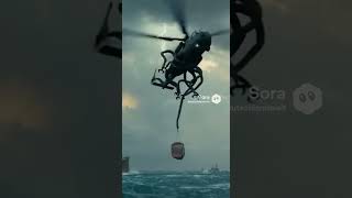 🚁🐙Helikopter filmt, wie ein Kraken mehrere Schiffe versenkt! 😱🌊
