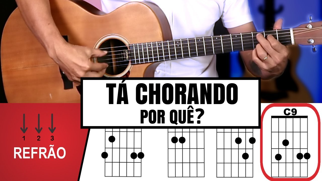 TÁ CHORANDO POR QUÊ?  Só 4 acordes (Sem Pestana) - Prof. Sidimar Antunes🎸