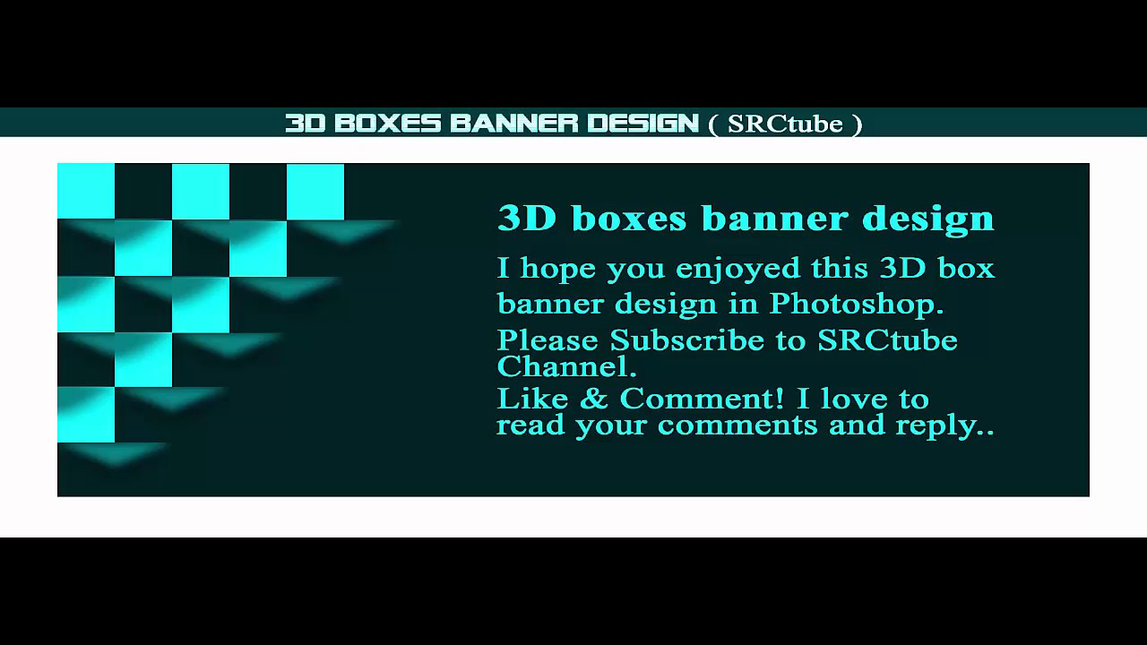 3d Boxes Banner Design In Photoshop Srctube Youtube